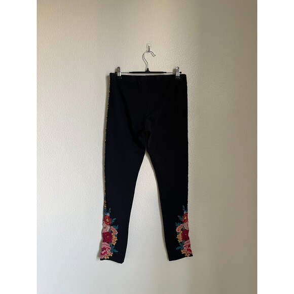 Johnny Was Katina Floral Embroidered Legging in Black Size SMALL - Picture 4 of 6